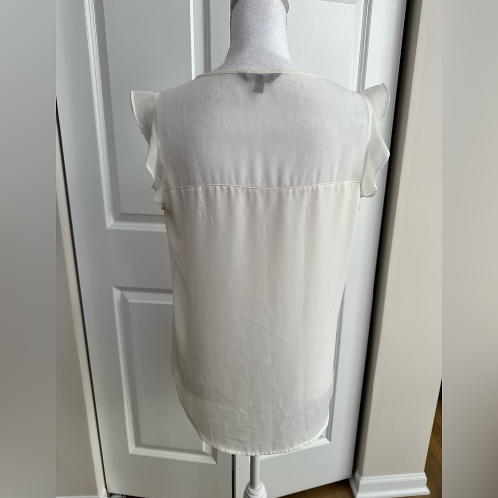 Express - Cream Ruffle Blouse (medium) - Picture 2 of 3